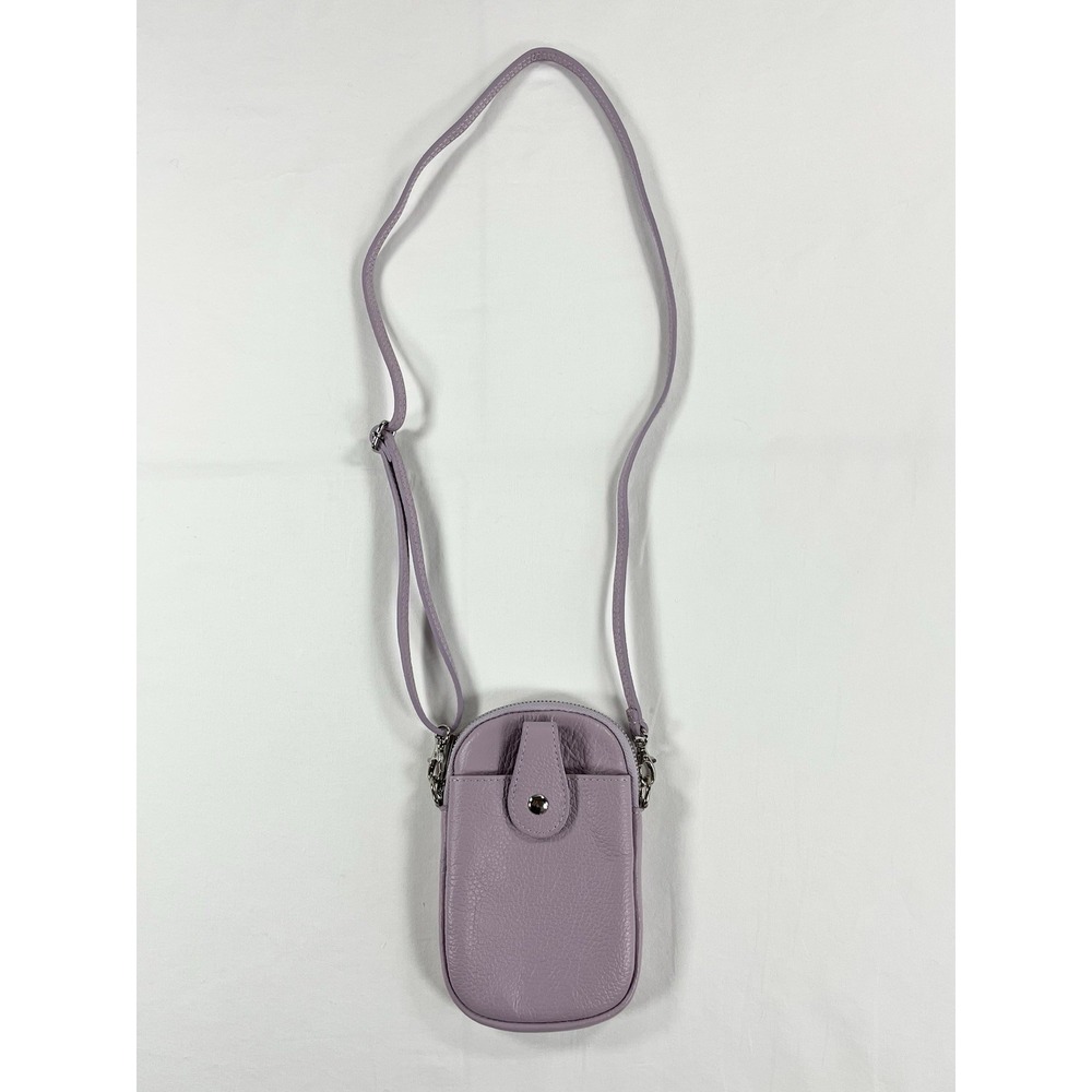 New Bee Leather Co Ava Lavender Pebble Crossbody Bag Small Phone Purse Wallet